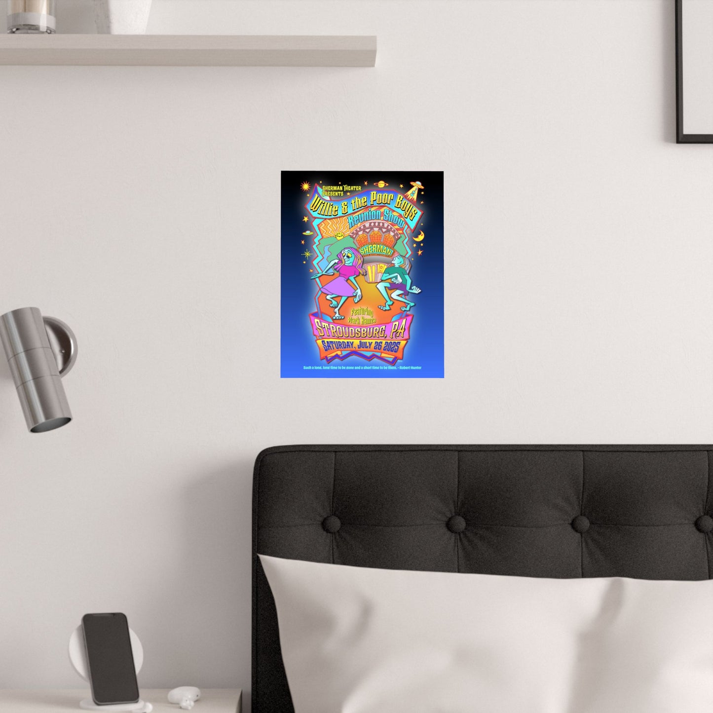 Limited Edition Reunion Poster – Willie and the Poor Boys - Artwork by Gary Knize (Satin Finish)