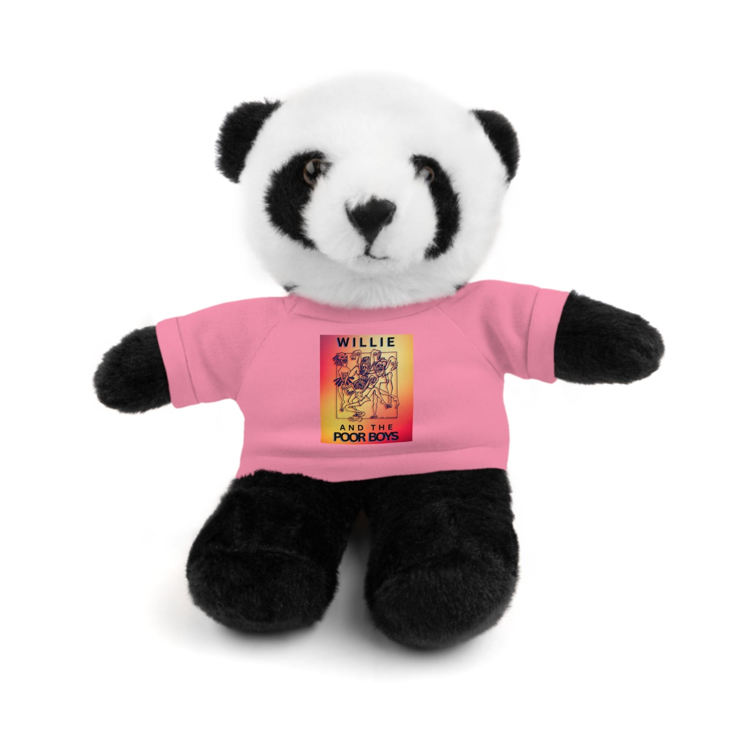 Willie & The Poor Boys 8" Plush Stuffed Animal – Choose 1 of 6 with Colorful T-Shirt