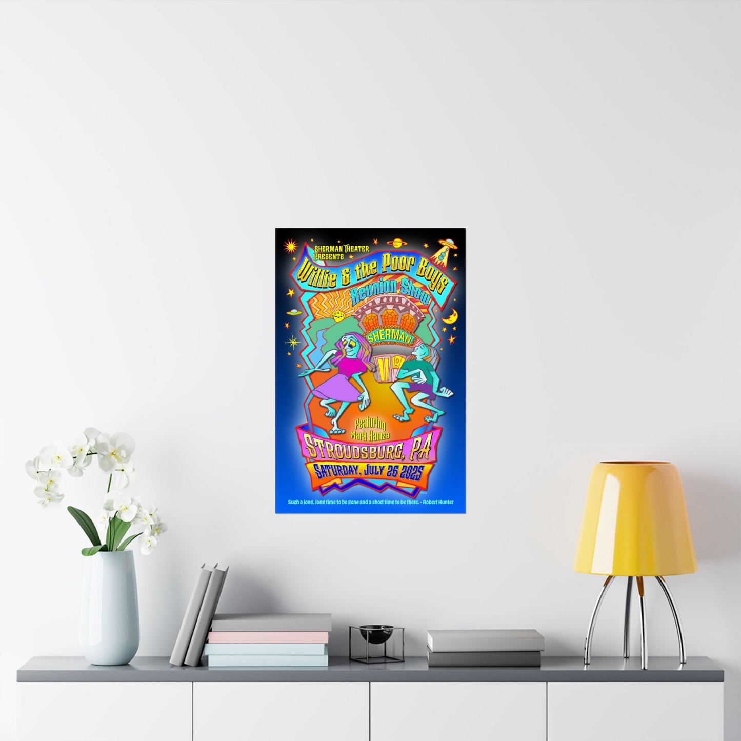 Limited Edition Reunion Poster – Willie and the Poor Boys - Artwork by Gary Knize (Satin Finish)