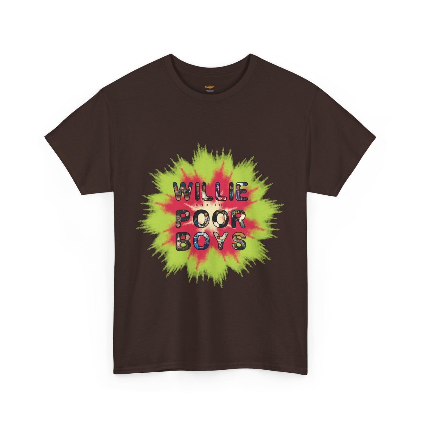 Photo Collage Band Name Front with Tie-Dye Burst & 40 Years of Music & Memories Back – Unisex T-Shirt (Various Colors Available)