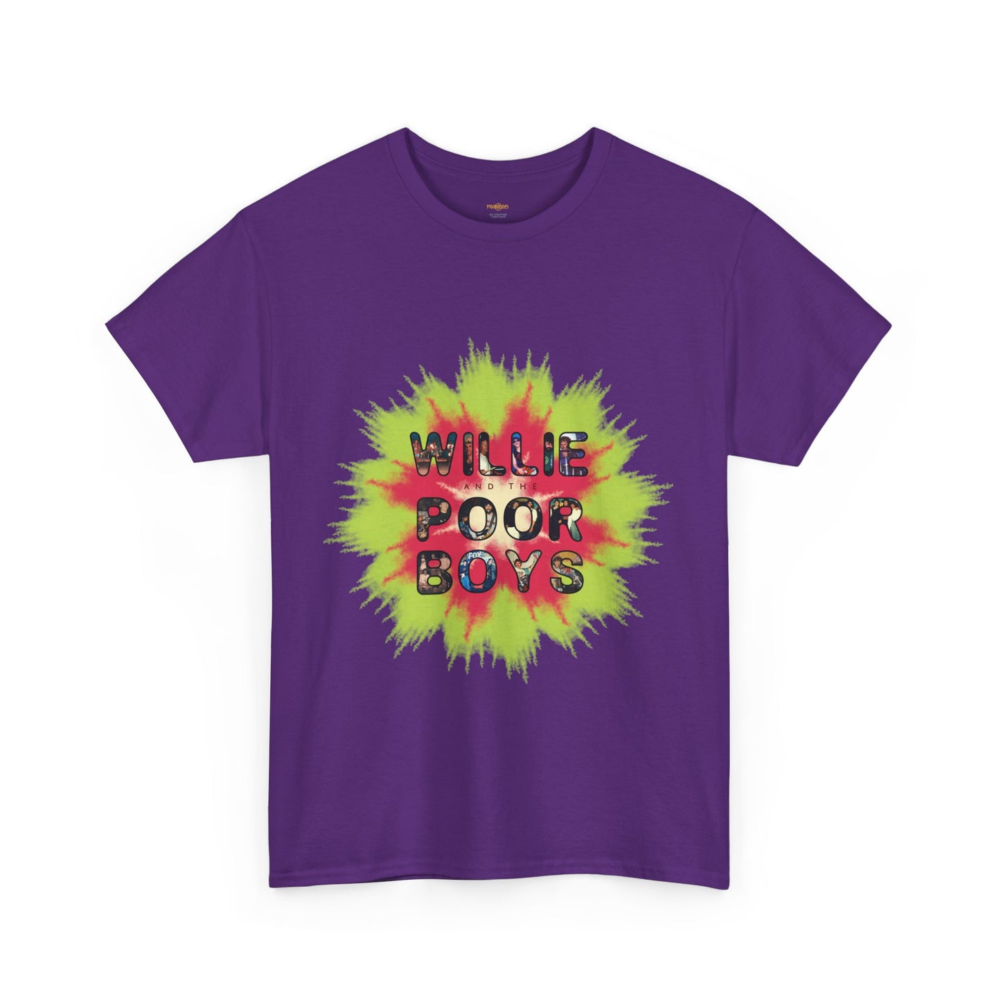 Photo Collage Band Name Front with Tie-Dye Burst & 40 Years of Music & Memories Back – Unisex T-Shirt (Various Colors Available)