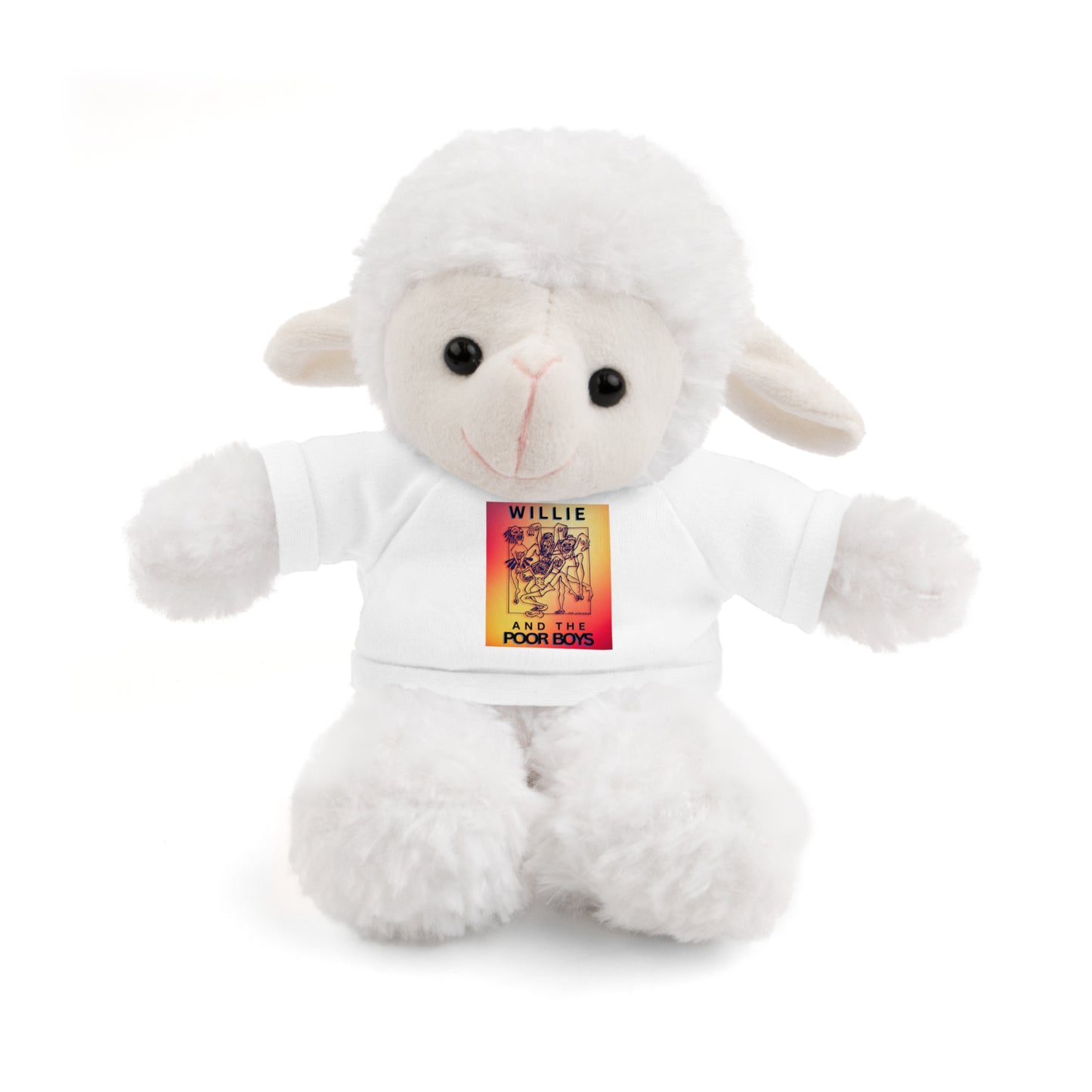 Willie & The Poor Boys 8" Plush Stuffed Animal – Choose 1 of 6 with Colorful T-Shirt