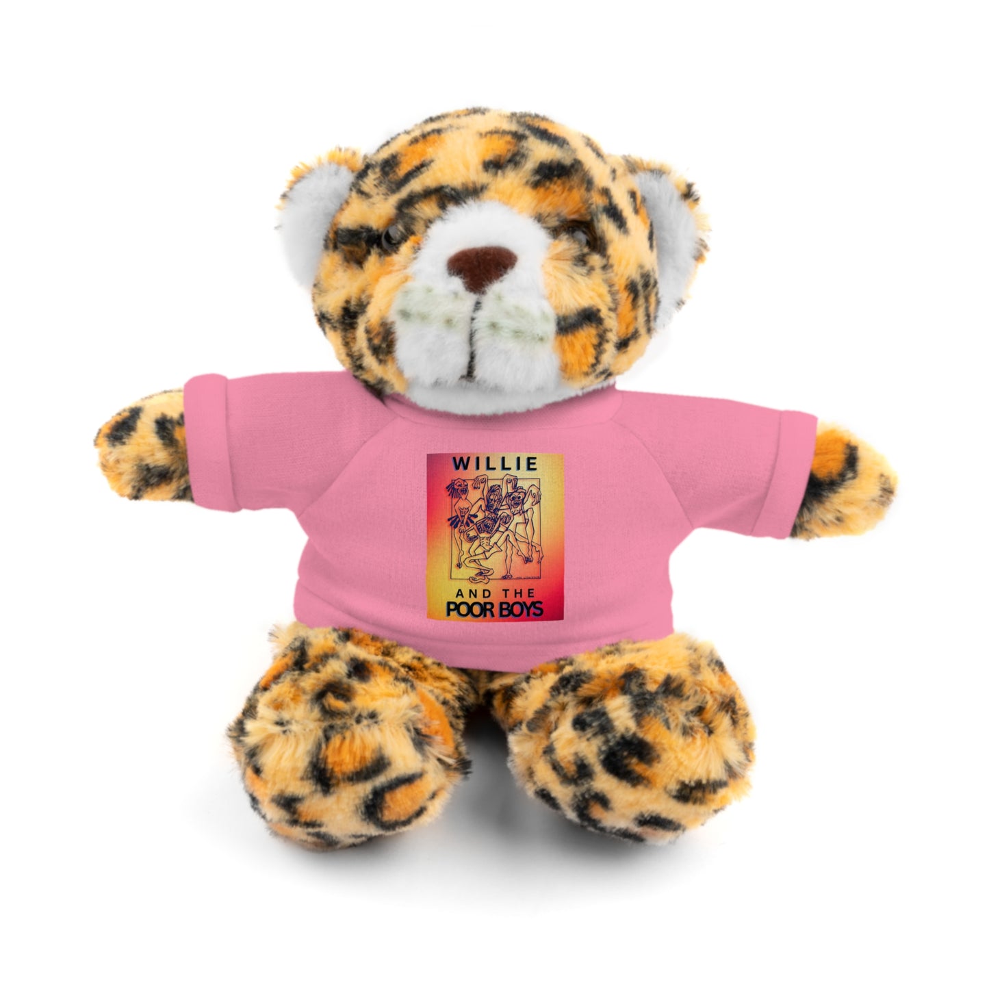 Willie & The Poor Boys 8" Plush Stuffed Animal – Choose 1 of 6 with Colorful T-Shirt