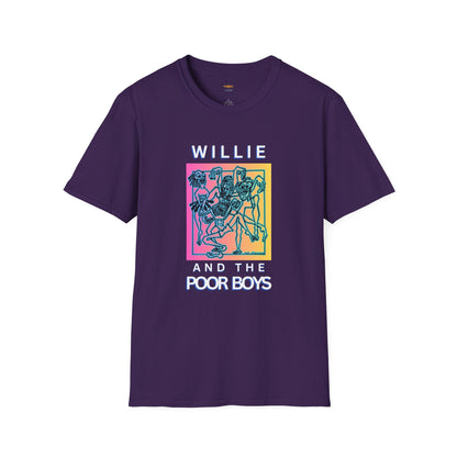 Copy of Solid Colors "One More Saturday Night" with Instruments Artwork Back & Logo Front - Softstyle T-Shirt (Various Colors Available)
