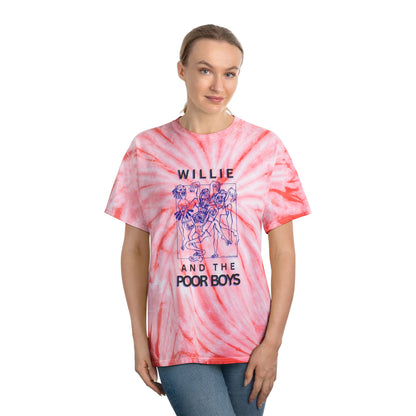 Tie-Dye "One More Saturday Night" Vintage Band Photo Back with Front Logo - Unisex T-Shirt (4 colors available)
