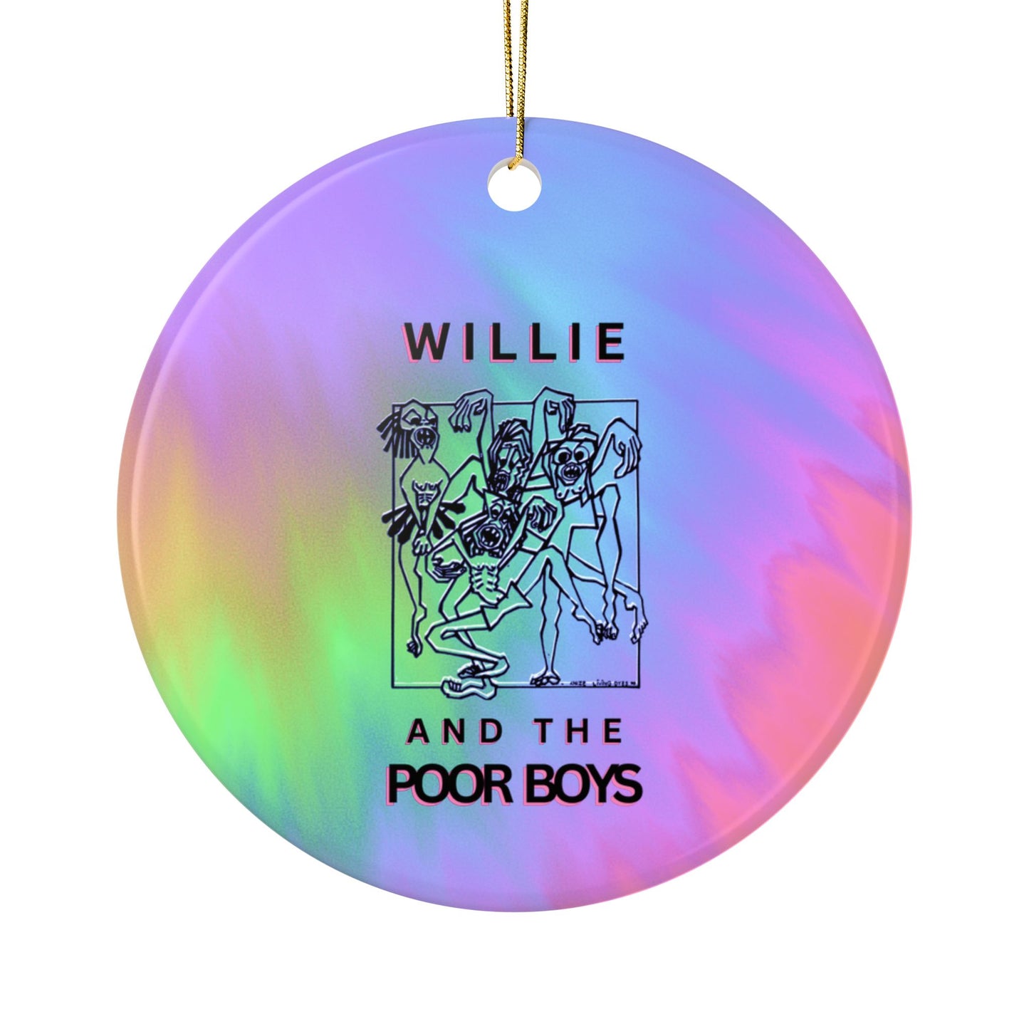 Tie-Dye Ceramic Ornament – 2-Sided Willie & The Poor Boys Reunion Keepsake