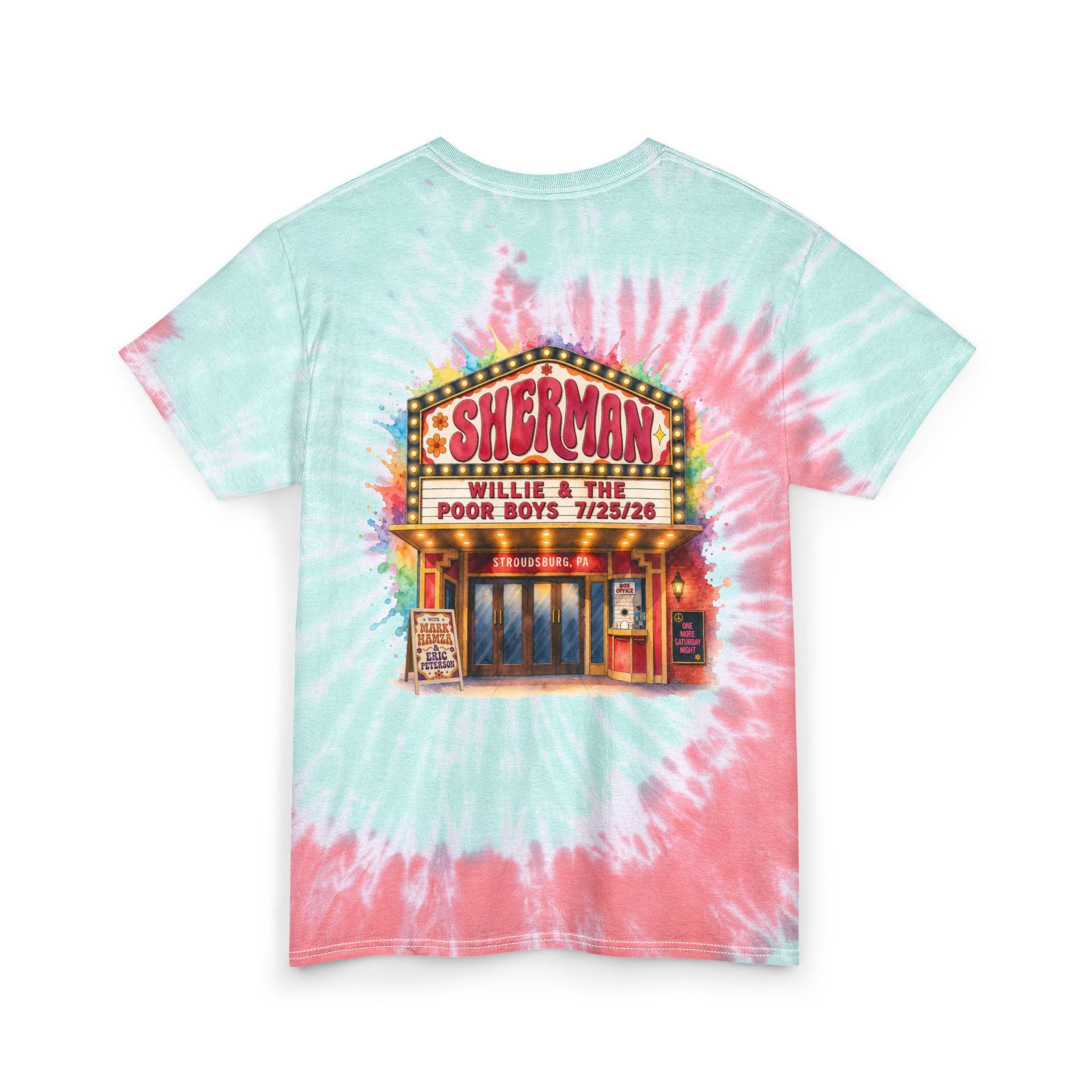 Unisex Willie & The Poor Boys Sherman Reunion Tie Dye Softstyle Cotton Tee