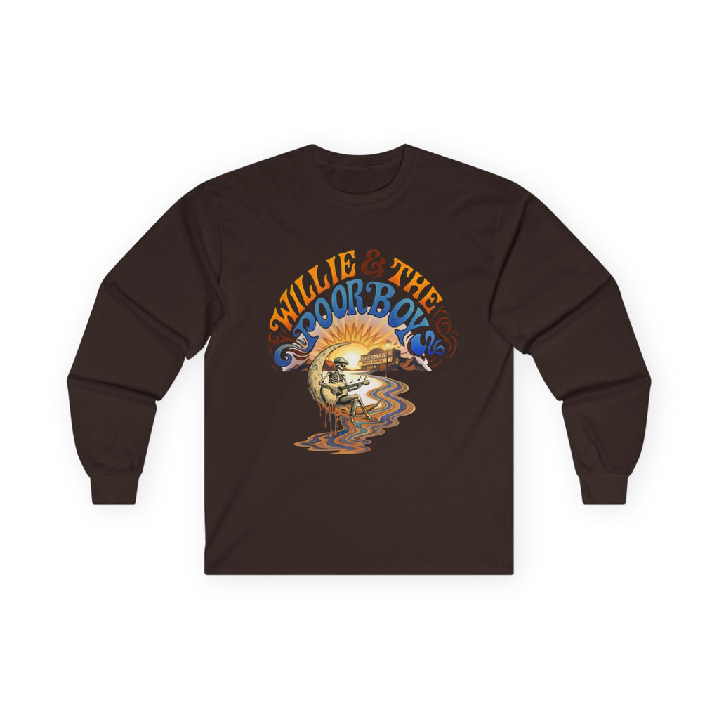 Medium Weight Long Sleeve Shirt - Willie & The Poor Boys Sherman Reunion Artwork
