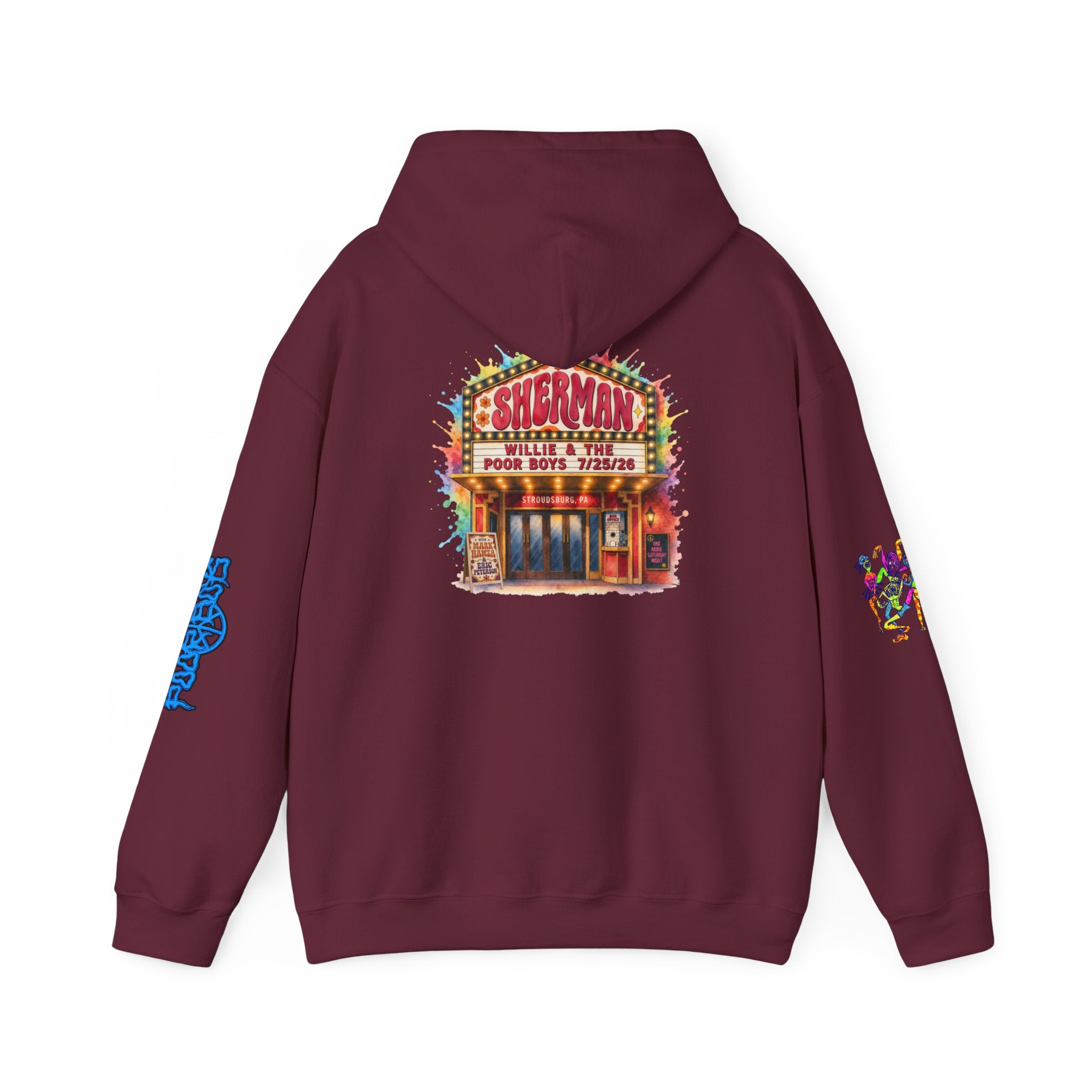 Unisex Willie & The Poor Boys Sherman Reunion Artwork Hoodie Sweatshirt