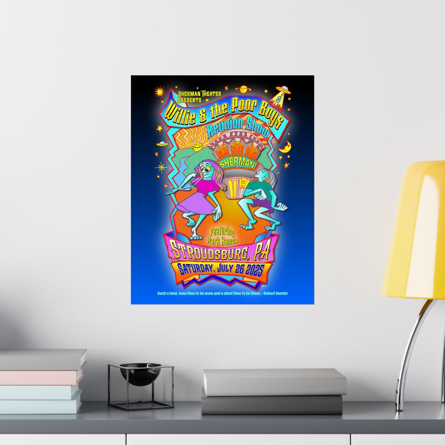 Limited Edition Reunion Poster – Willie and the Poor Boys - Artwork by Gary Knize (Satin Finish)