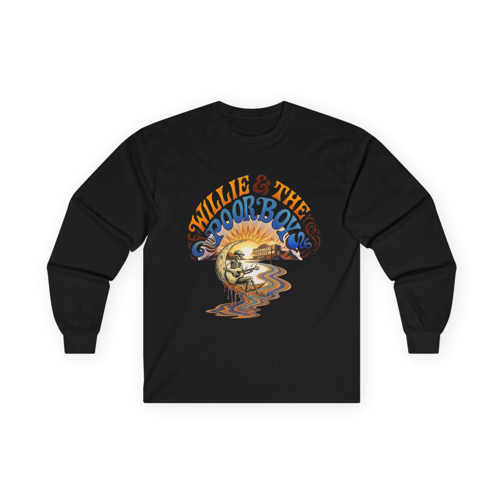 Medium Weight Long Sleeve Shirt - Willie & The Poor Boys Sherman Reunion Artwork