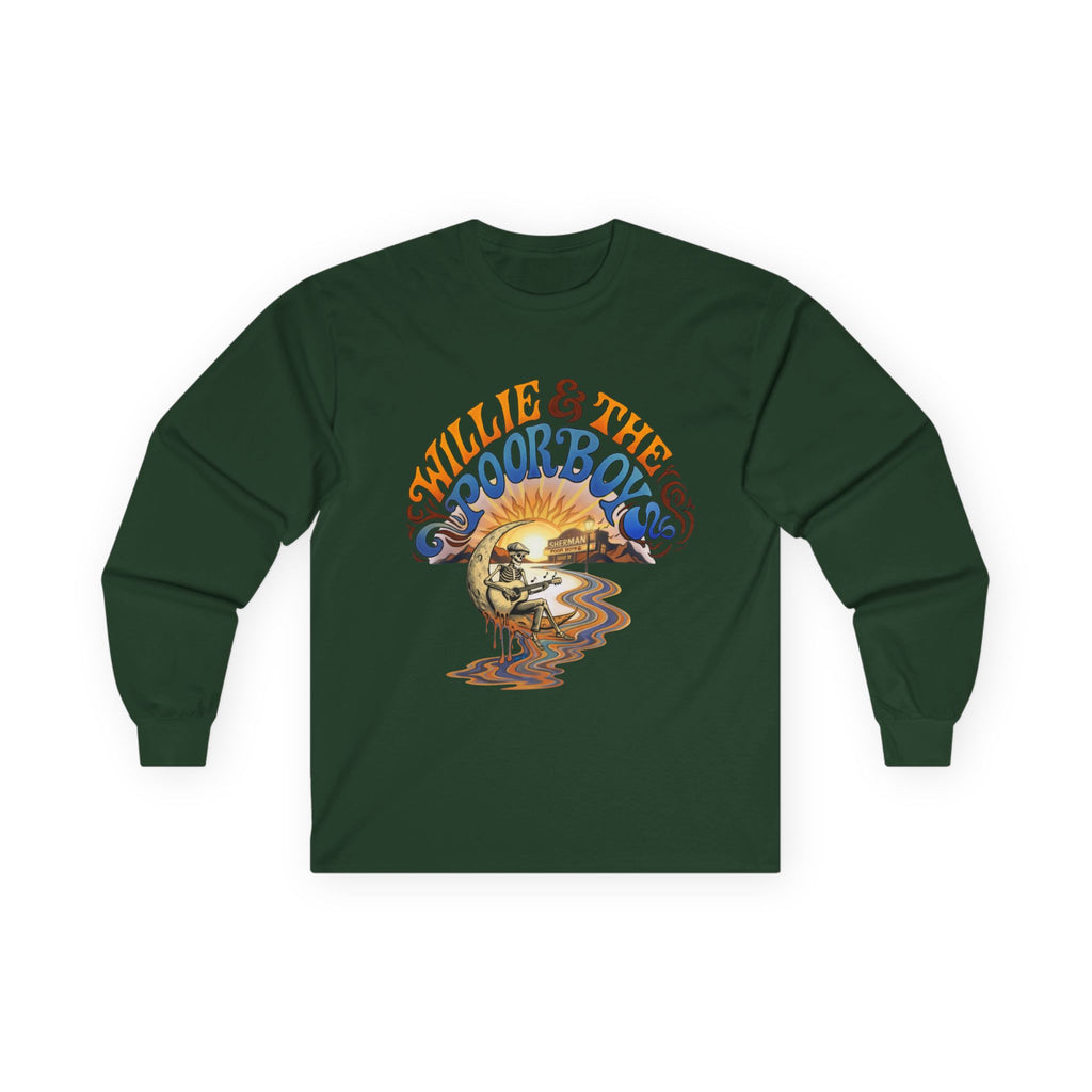Medium Weight Long Sleeve Shirt - Willie & The Poor Boys Sherman Reunion Artwork