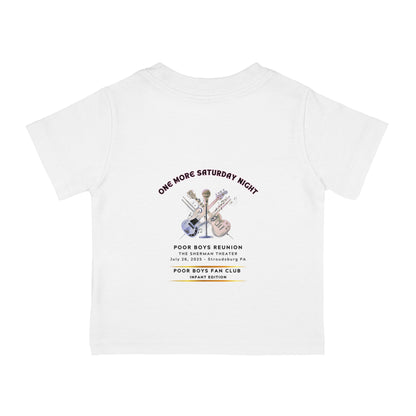 Infant Cotton Jersey Tee – Fan Club Infant Edition with “One More Saturday Night” Back & Logo Front