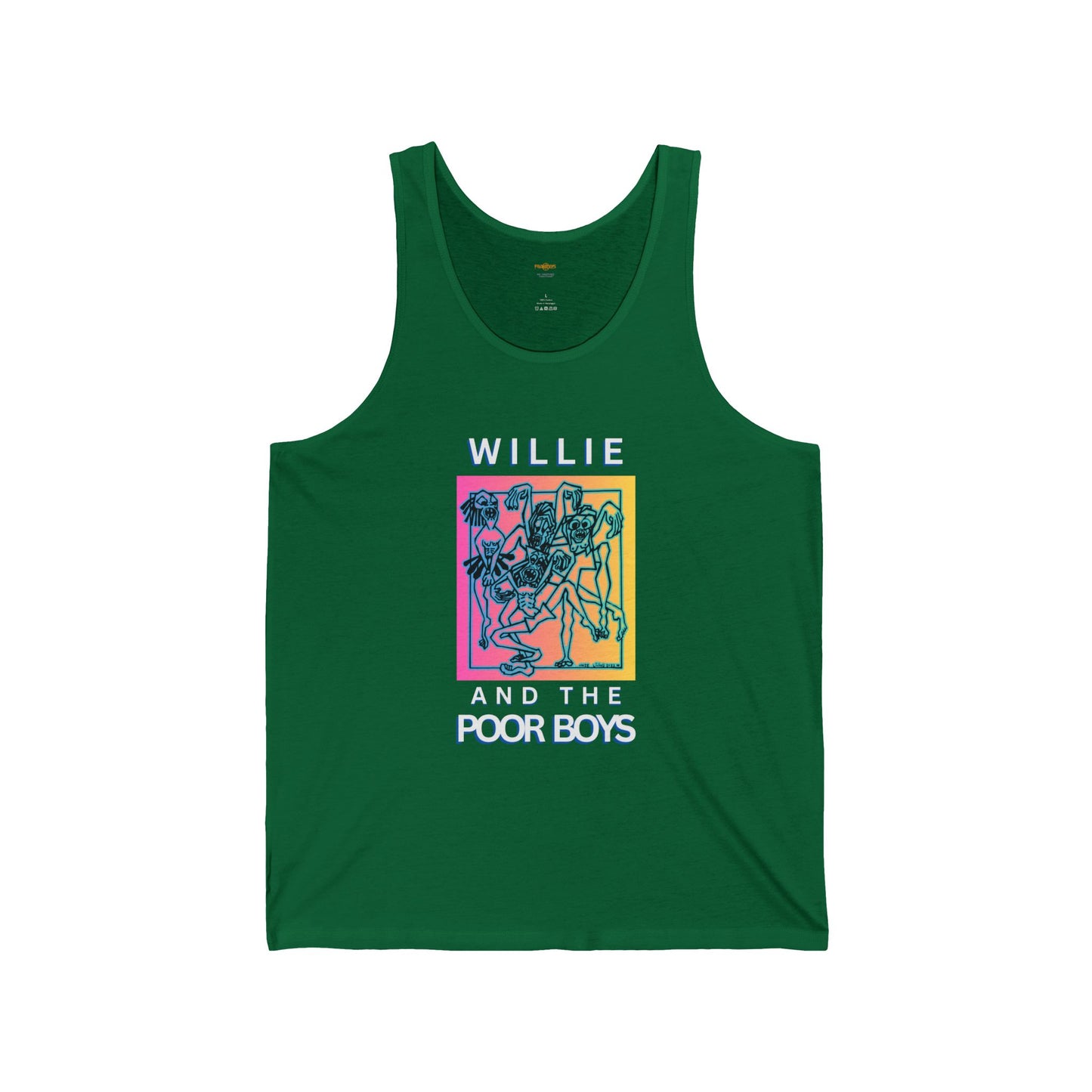 Unisex "Music & Memories" Artwork Back with Logo Front - Jersey Tank Top