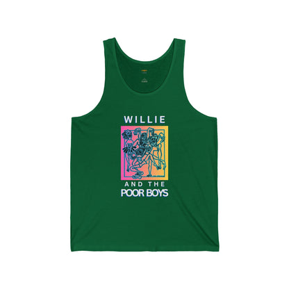 Unisex "Music & Memories" Artwork Back with Logo Front - Jersey Tank Top