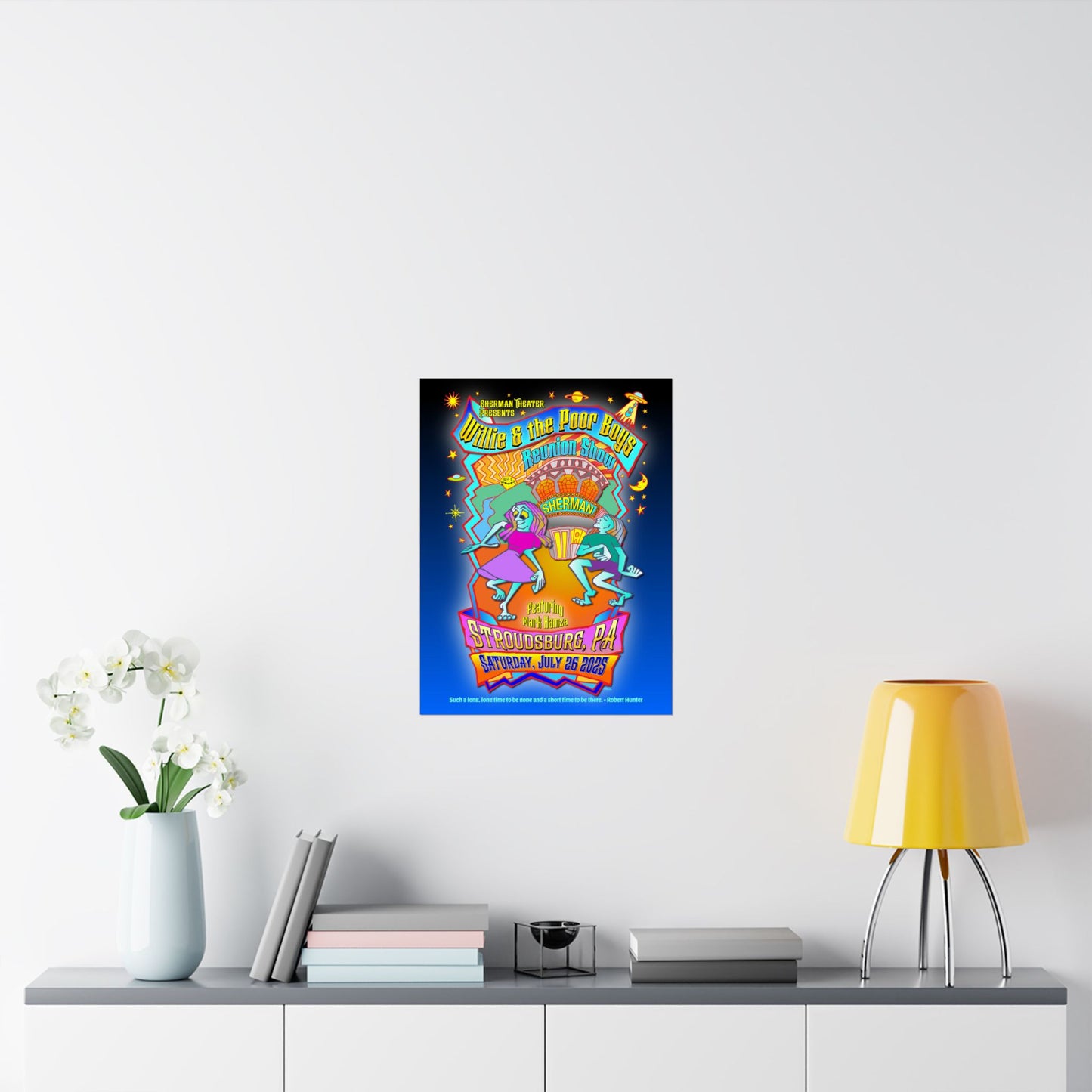 Limited Edition Reunion Poster – Willie and the Poor Boys - Artwork by Gary Knize (Satin Finish)