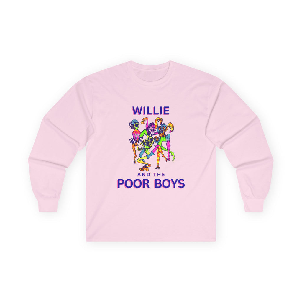 Medium Weight Long Sleeve Tee - Willie & The Poor Boys Sherman Reunion Artwork
