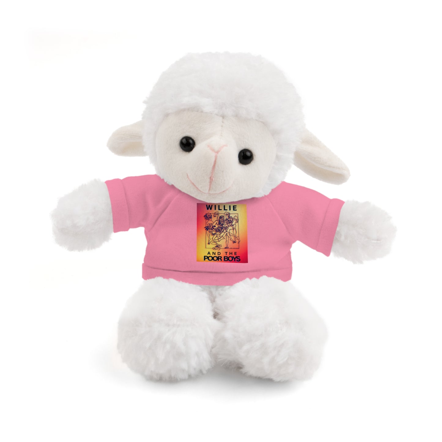 Willie & The Poor Boys 8" Plush Stuffed Animal – Choose 1 of 6 with Colorful T-Shirt