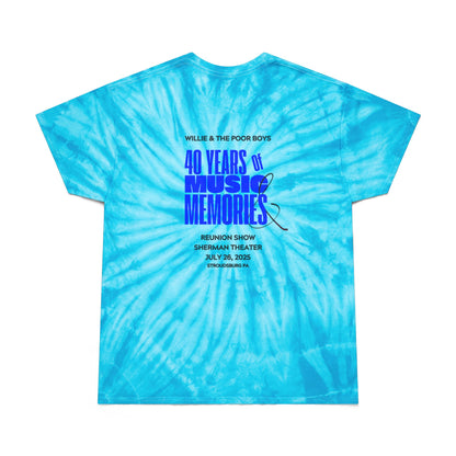 Tie-Dye - Vintage Photo Front with "Music & Memories" Artwork Back  - Unisex T-Shirt (4 colors available)