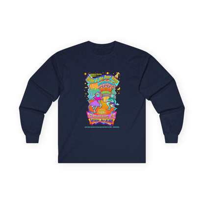 Unisex Long Sleeve Tee - 2025 Reunion Hand-Drawn Front with "Music & Memories" Artwork Back (Various Colors Available)