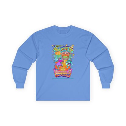 Unisex Long Sleeve Tee - 2025 Reunion Hand-Drawn Front with "Music & Memories" Artwork Back (Various Colors Available)