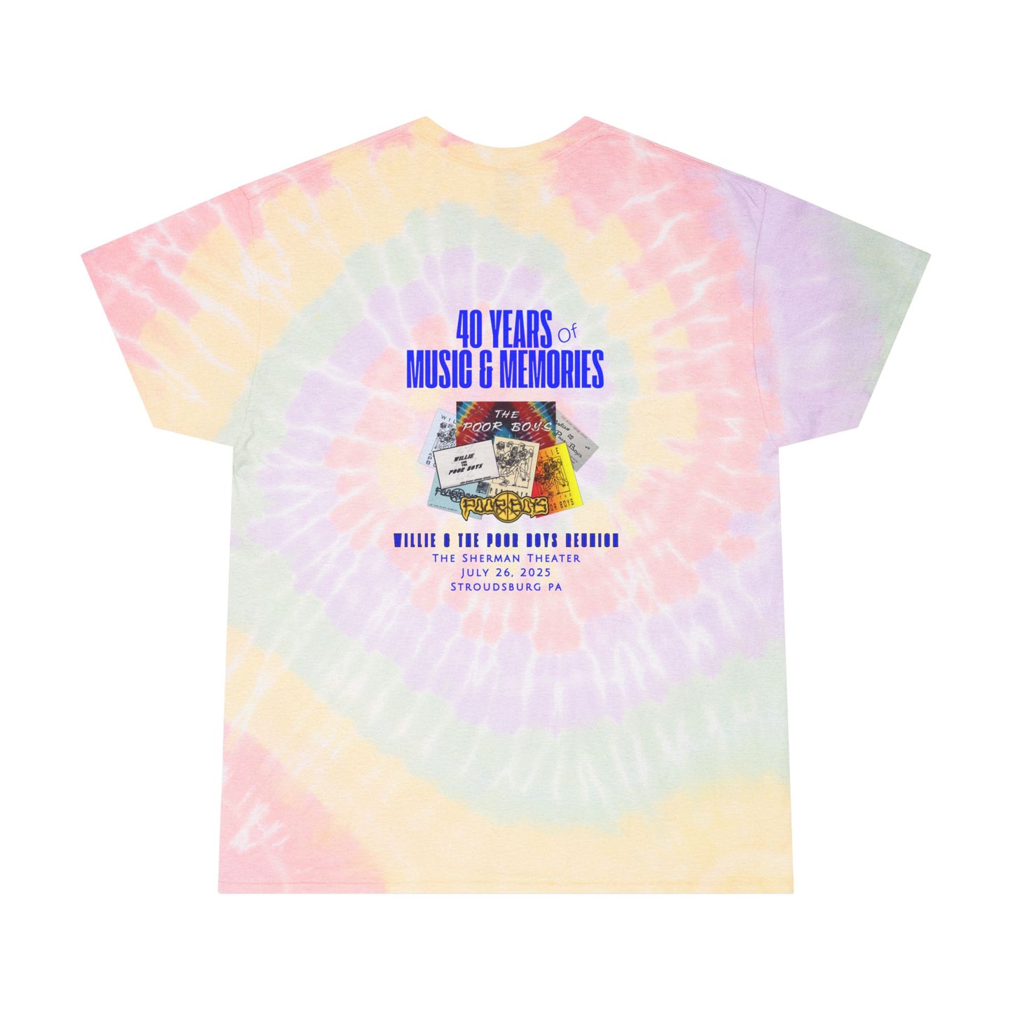Tie-Dye Vintage Photo Front with Original Memorabilia Tribute Back (2 colors available)