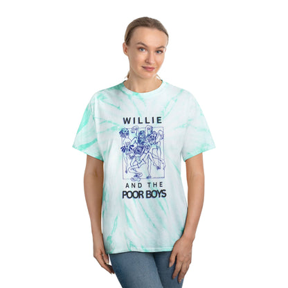 Tie-Dye "One More Saturday Night" Vintage Band Photo Back with Front Logo - Unisex T-Shirt (4 colors available)