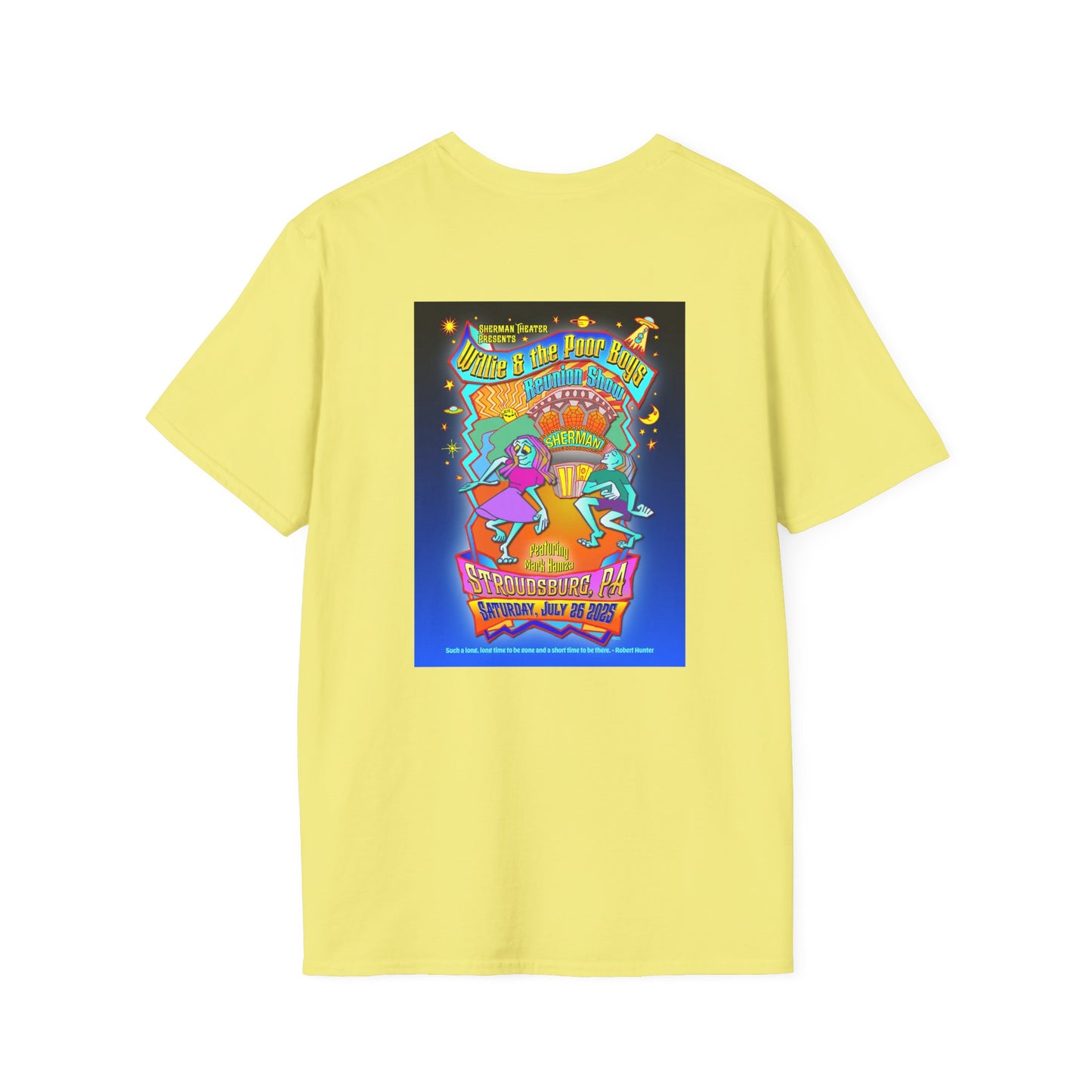 Solid Colors – 2025 Reunion Tee with Hand-Drawn Back Design and Pocket-Size Poor Boys Logo Softstyle T-Shirt (Various Colors Available)