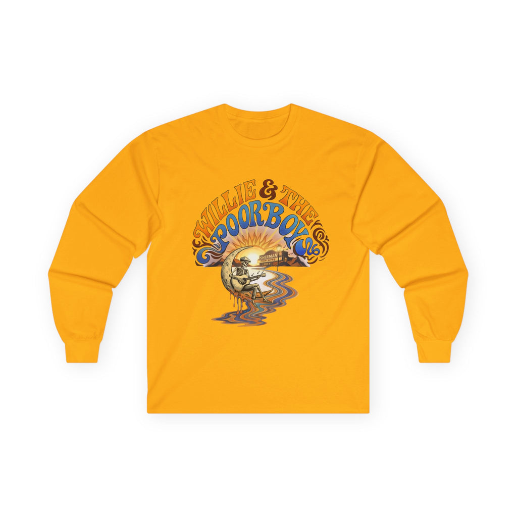 Medium Weight Long Sleeve Shirt - Willie & The Poor Boys Sherman Reunion Artwork
