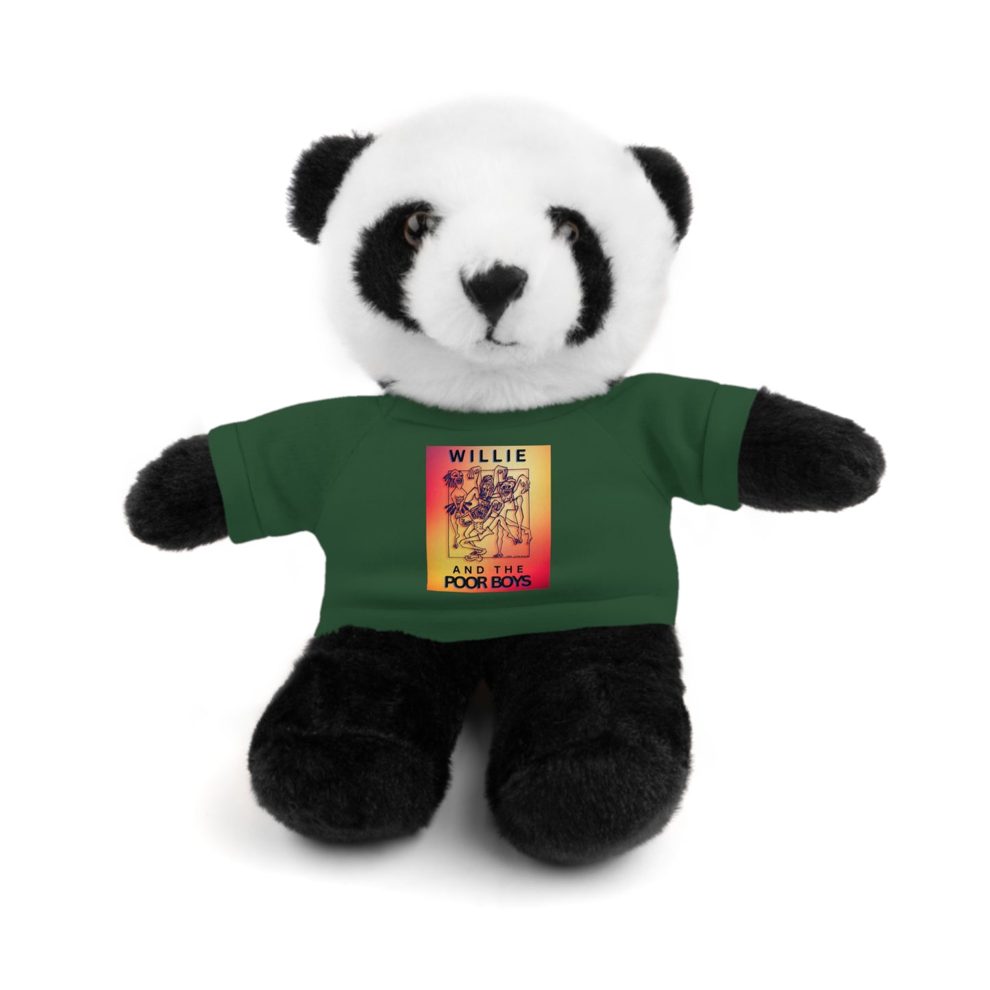 Willie & The Poor Boys 8" Plush Stuffed Animal – Choose 1 of 6 with Colorful T-Shirt