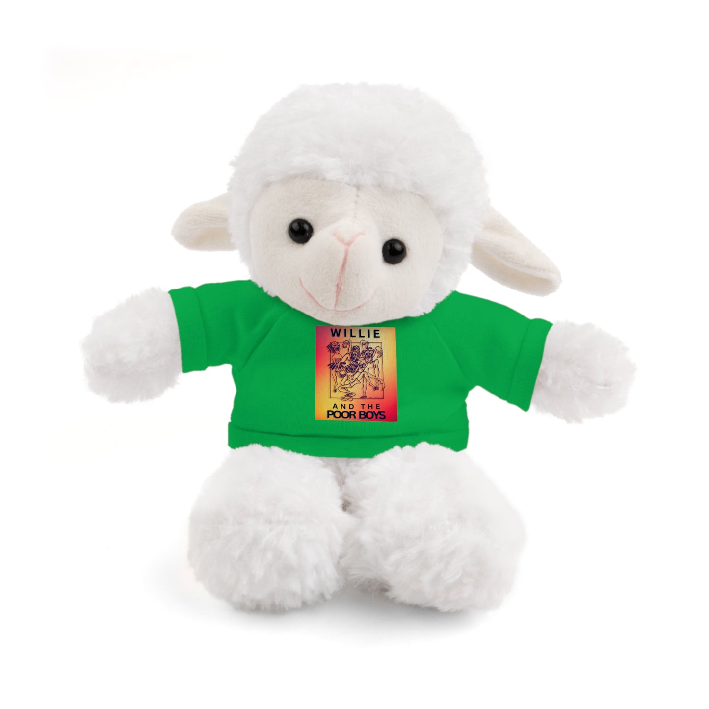 Willie & The Poor Boys 8" Plush Stuffed Animal – Choose 1 of 6 with Colorful T-Shirt