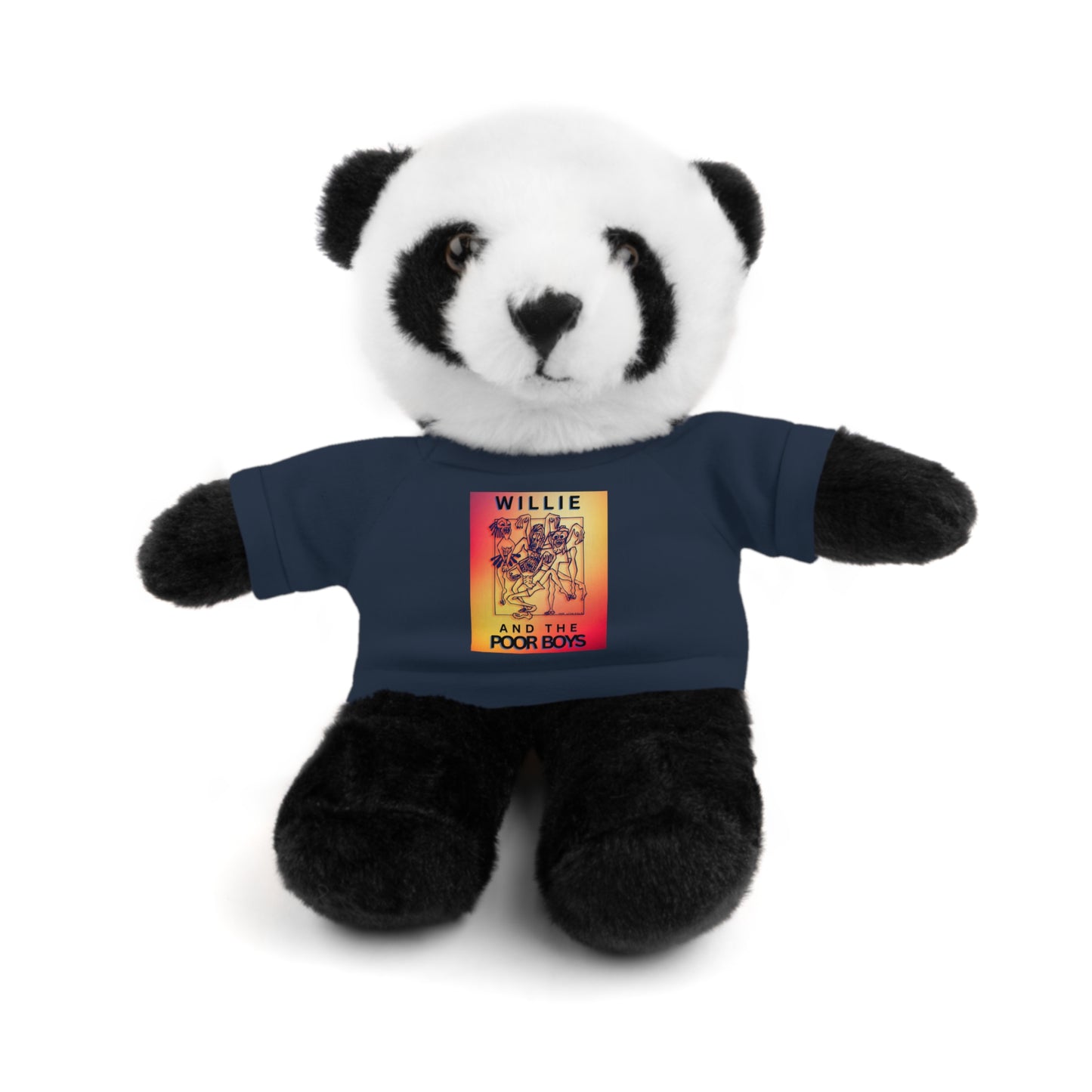 Willie & The Poor Boys 8" Plush Stuffed Animal – Choose 1 of 6 with Colorful T-Shirt