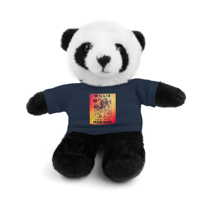 Willie & The Poor Boys 8" Plush Stuffed Animal – Choose 1 of 6 with Colorful T-Shirt