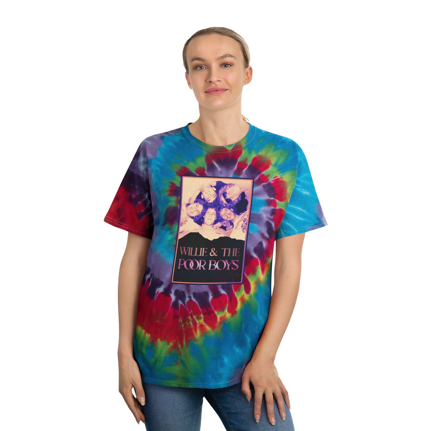 Tie-Dye Vintage Photo Front with Original Memorabilia Tribute Back (2 colors available)