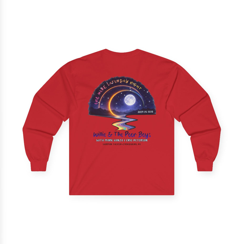 Medium Weight Long Sleeve Shirt - Willie & The Poor Boys Sherman Reunion Artwork