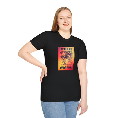 Solid Colors - "40 Years of Music & Memories" Back with Full Color Logo Front - Softstyle T-Shirt (Various Colors Available)