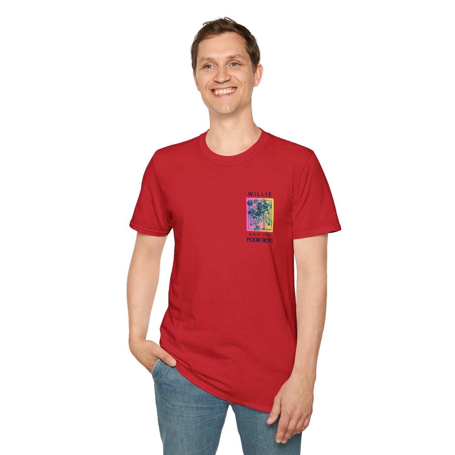 Solid Colors – 2025 Reunion Tee with Hand-Drawn Back Design and Pocket-Size Front Logo Softstyle T-Shirt (Various Colors Available)