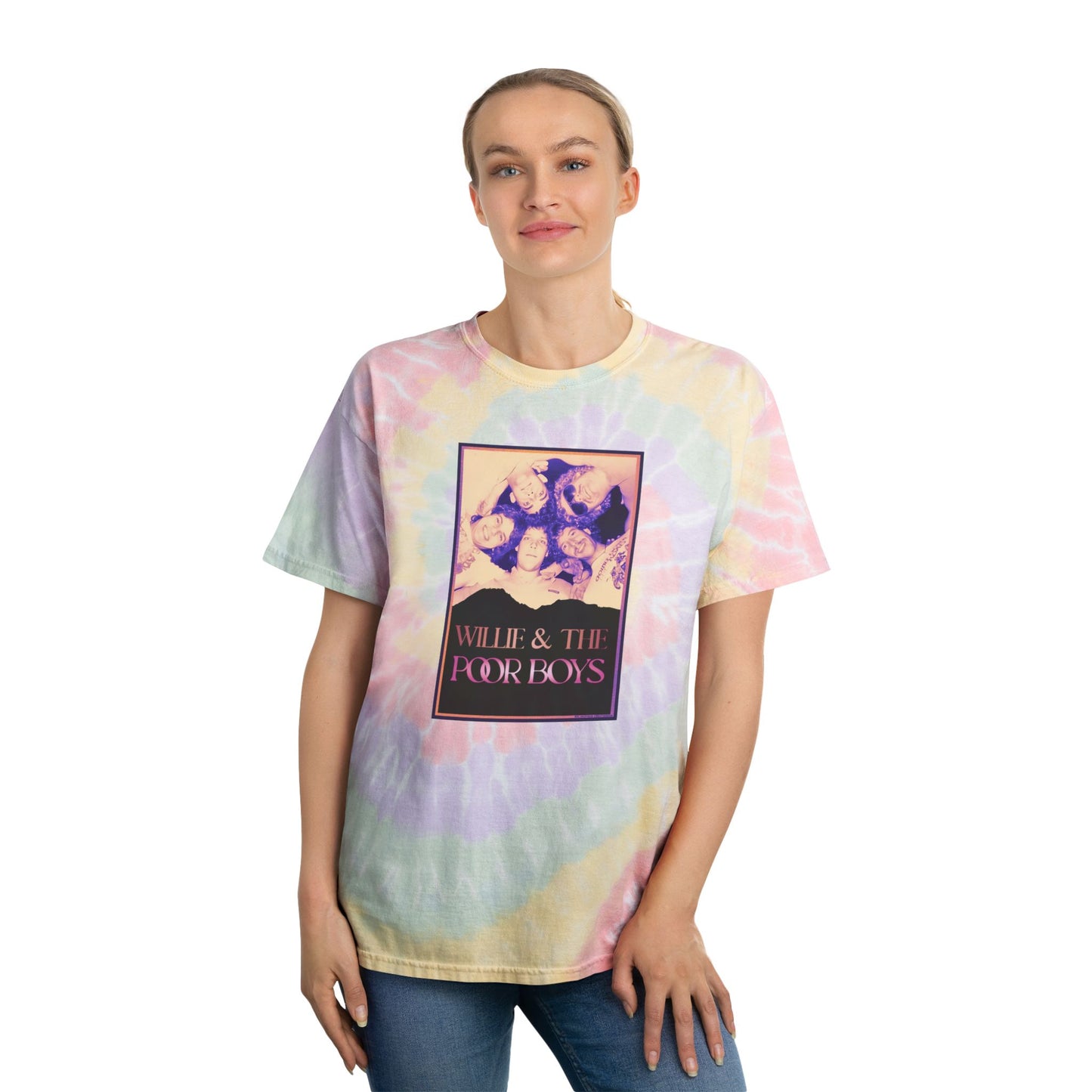 Tie-Dye Vintage Photo Front with Original Memorabilia Tribute Back (2 colors available)