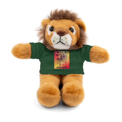 Willie & The Poor Boys 8" Plush Stuffed Animal – Choose 1 of 6 with Colorful T-Shirt