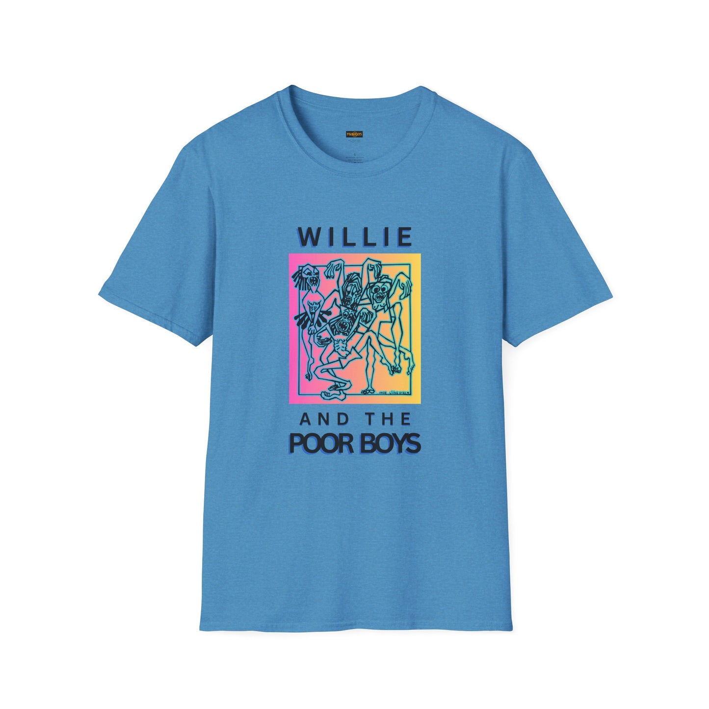 Copy of Solid Colors "One More Saturday Night" with Instruments Artwork Back & Logo Front - Softstyle T-Shirt (Various Colors Available)