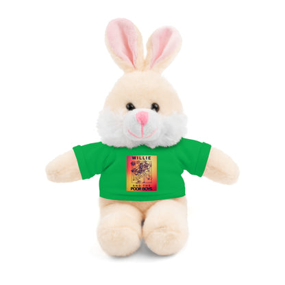 Willie & The Poor Boys 8" Plush Stuffed Animal – Choose 1 of 6 with Colorful T-Shirt