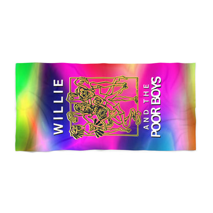 Colorful Willie and the Poor Boys Beach Towel 30" x 60" – Perfect for Summer Fun!