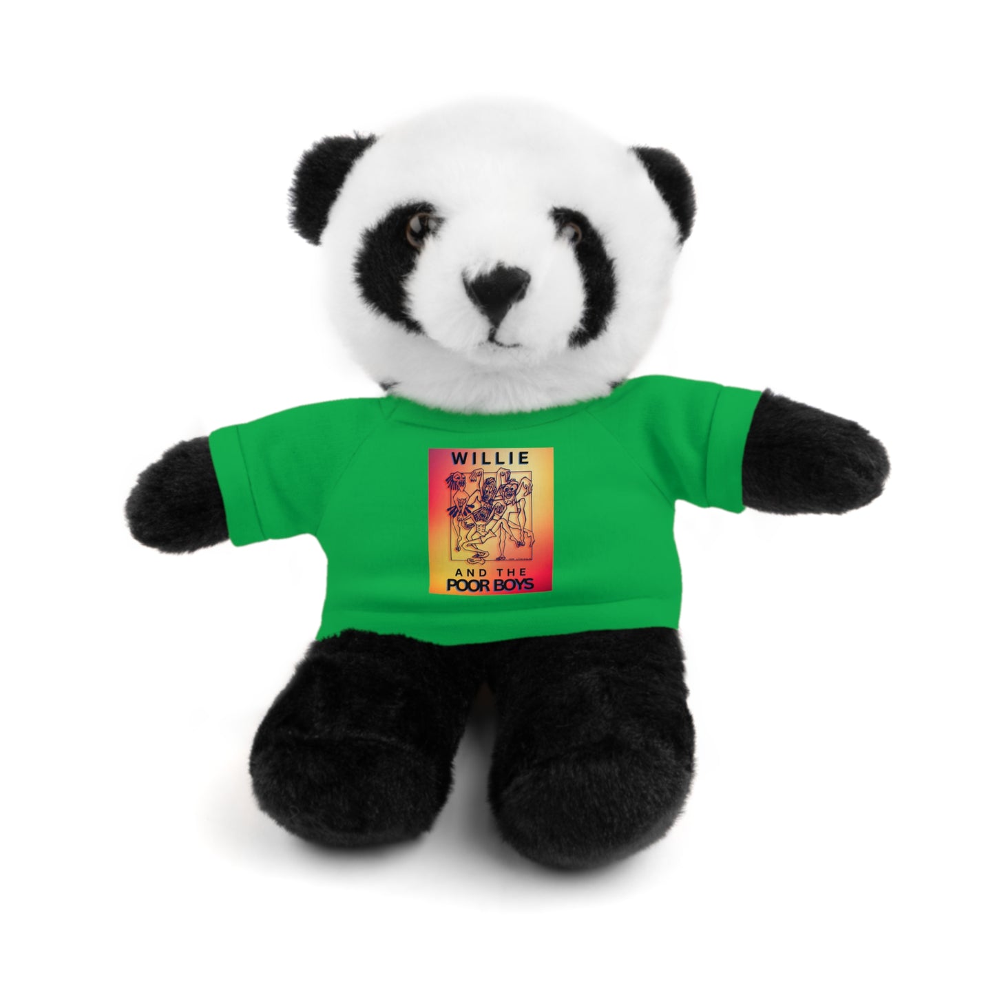 Willie & The Poor Boys 8" Plush Stuffed Animal – Choose 1 of 6 with Colorful T-Shirt