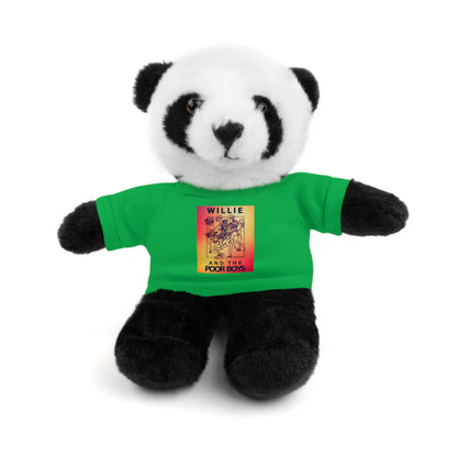 Willie & The Poor Boys 8" Plush Stuffed Animal – Choose 1 of 6 with Colorful T-Shirt