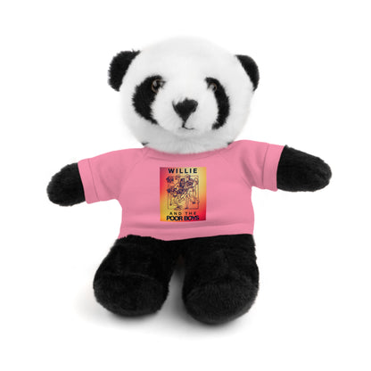 Willie & The Poor Boys 8" Plush Stuffed Animal – Choose 1 of 6 with Colorful T-Shirt
