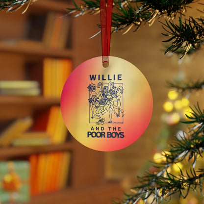 Willie & The Poor Boys Reunion Ornament – 2-Sided Metal Keepsake (Round, Bell, Oval, Tree)