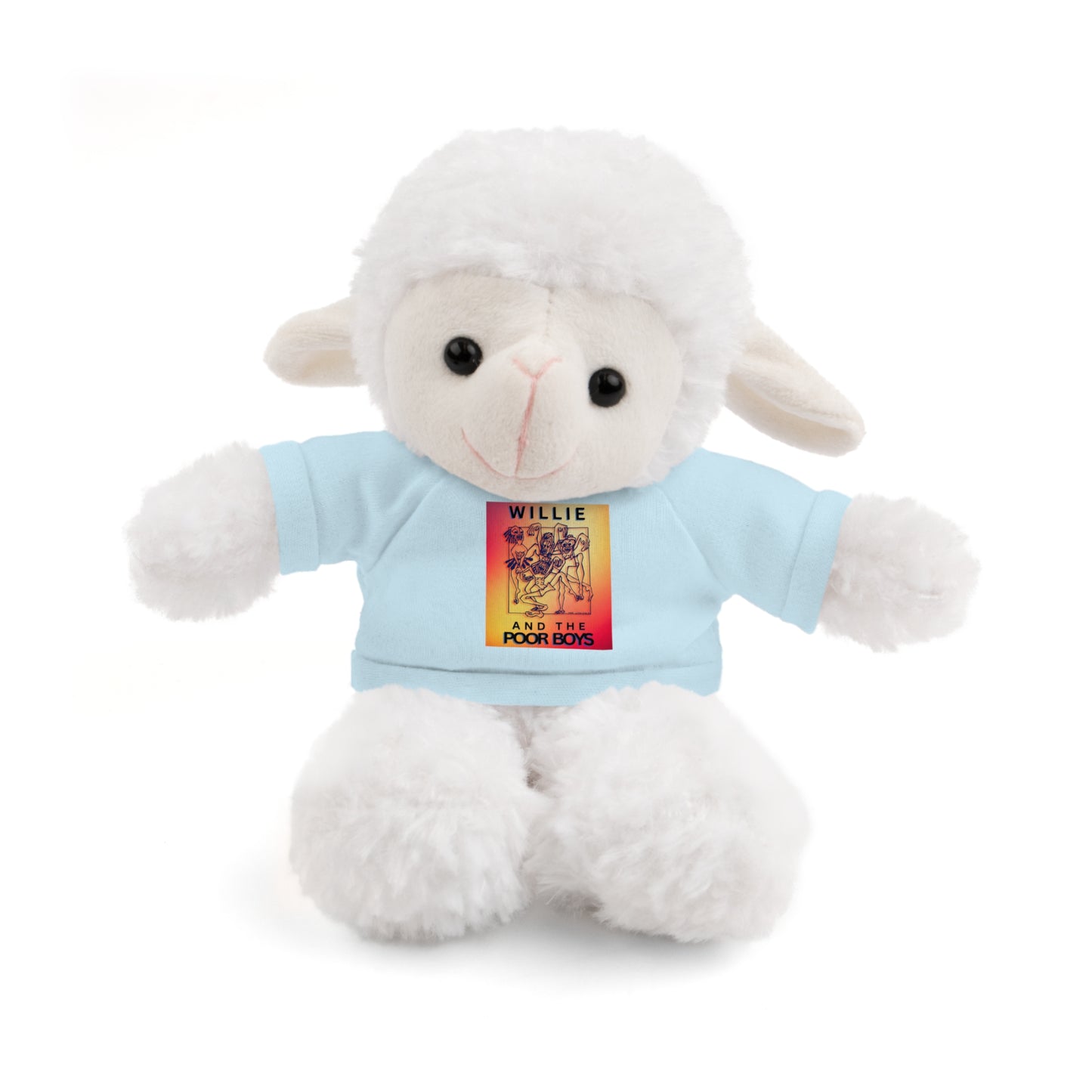 Willie & The Poor Boys 8" Plush Stuffed Animal – Choose 1 of 6 with Colorful T-Shirt