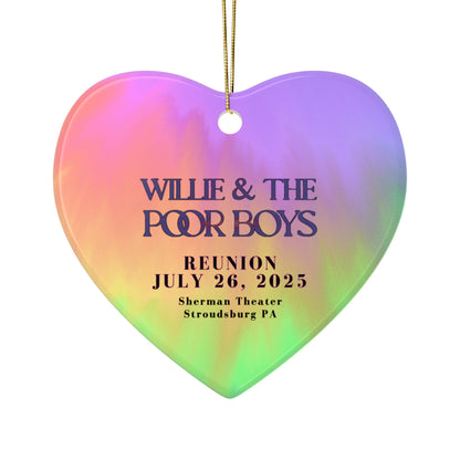 Tie-Dye Ceramic Ornament – 2-Sided Willie & The Poor Boys Reunion Keepsake