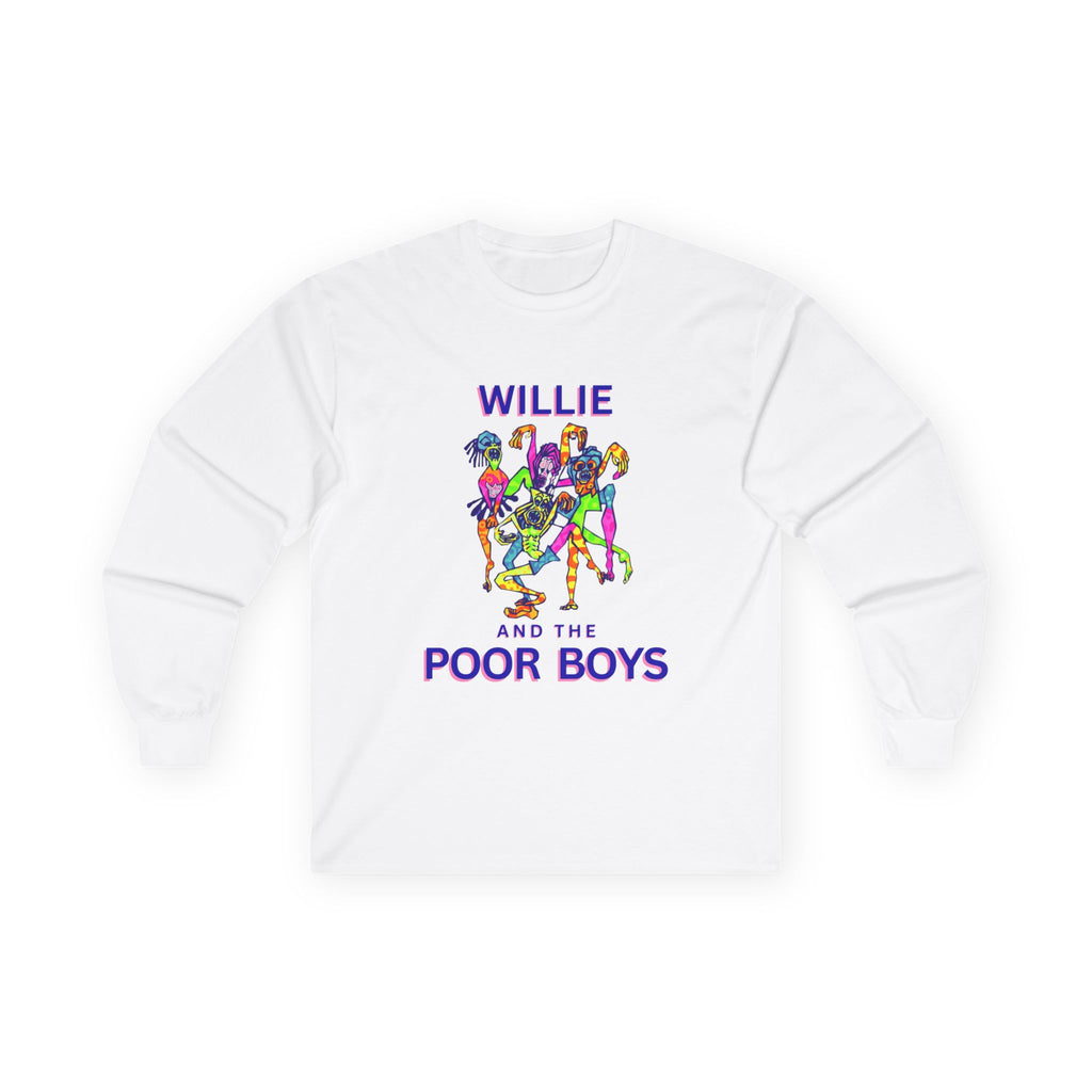 Medium Weight Long Sleeve Tee - Willie & The Poor Boys Sherman Reunion Artwork