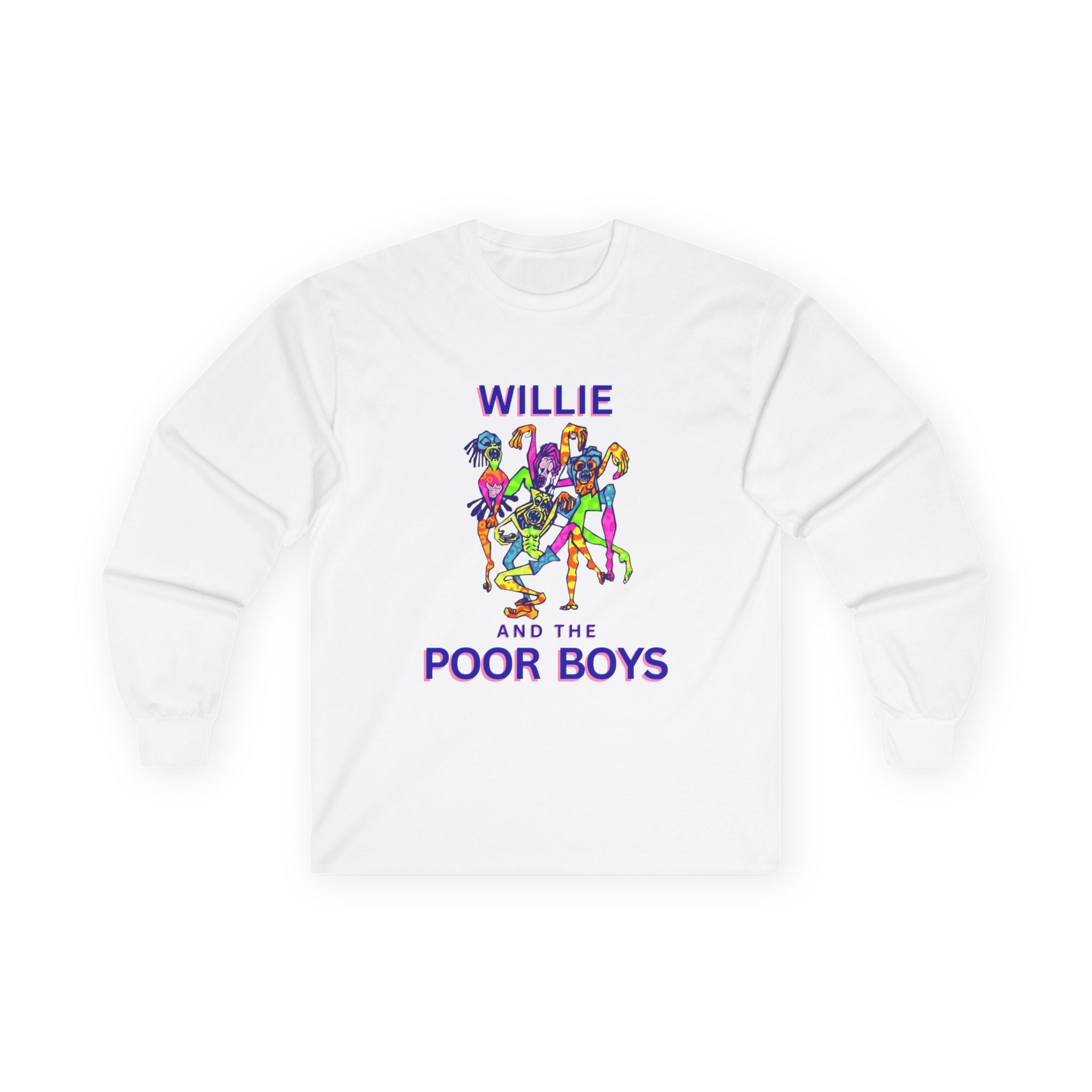 Medium Weight Long Sleeve Tee - Willie & The Poor Boys Sherman Reunion Artwork
